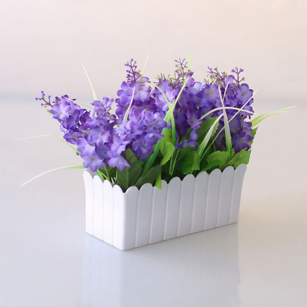 Desk Setup Gift Ideas - Bunga Buatan Dekoratif dalam Vas Pagar,