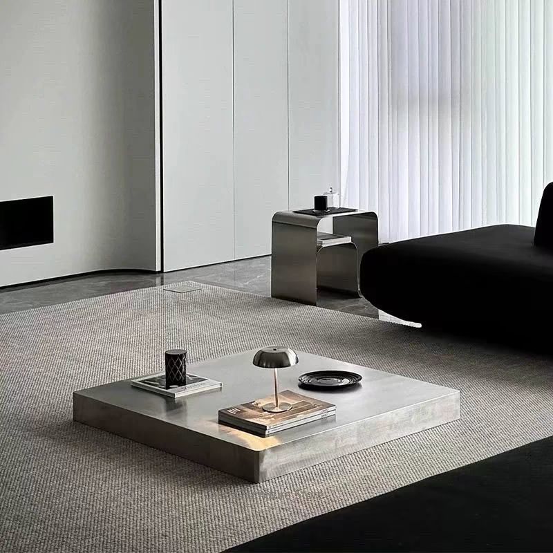 Desk Setup Modern - Meja Sudut Stainless Steel Desain Kreatif