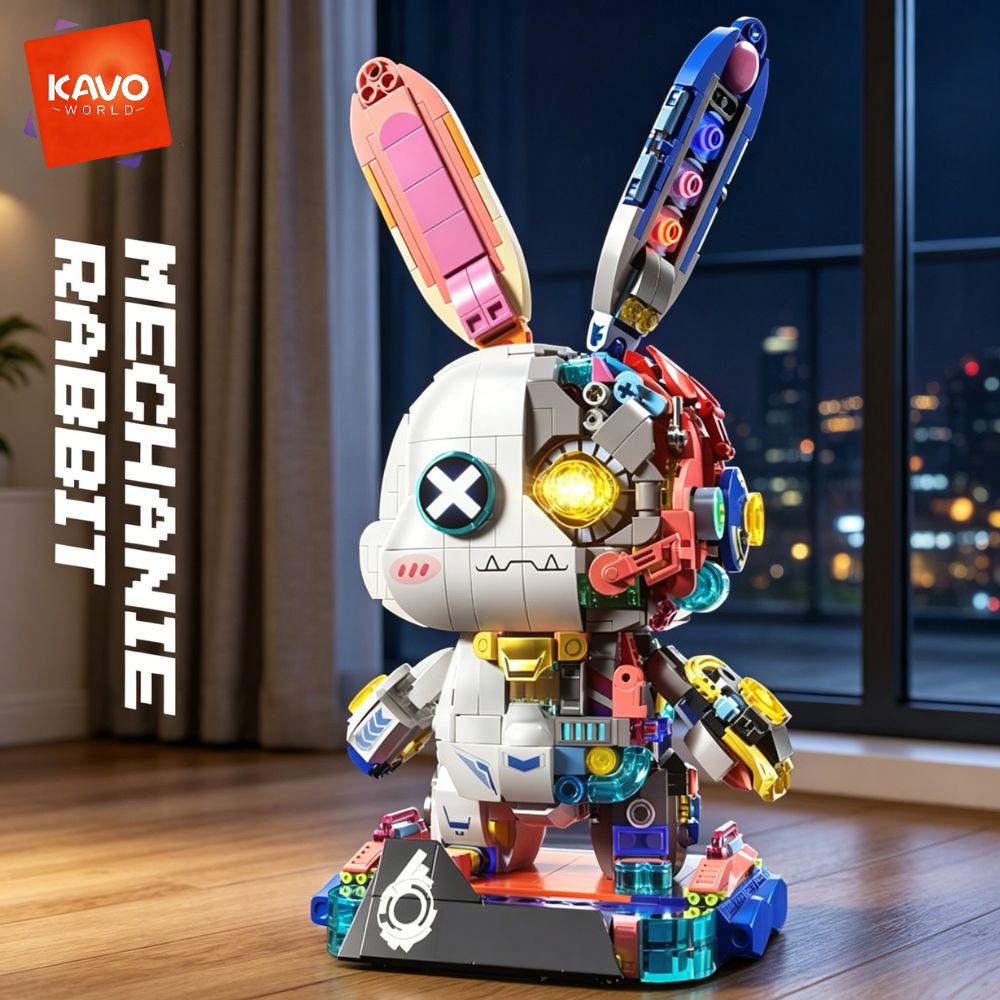 Desk Setup Enthusiast - KAVOWORLD 1377PCS Set Blok Bangunan Robot