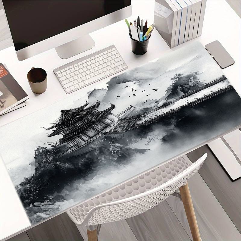 Desk Setup Ergonomics - Alas Mouse Seni Besi Unik Motif