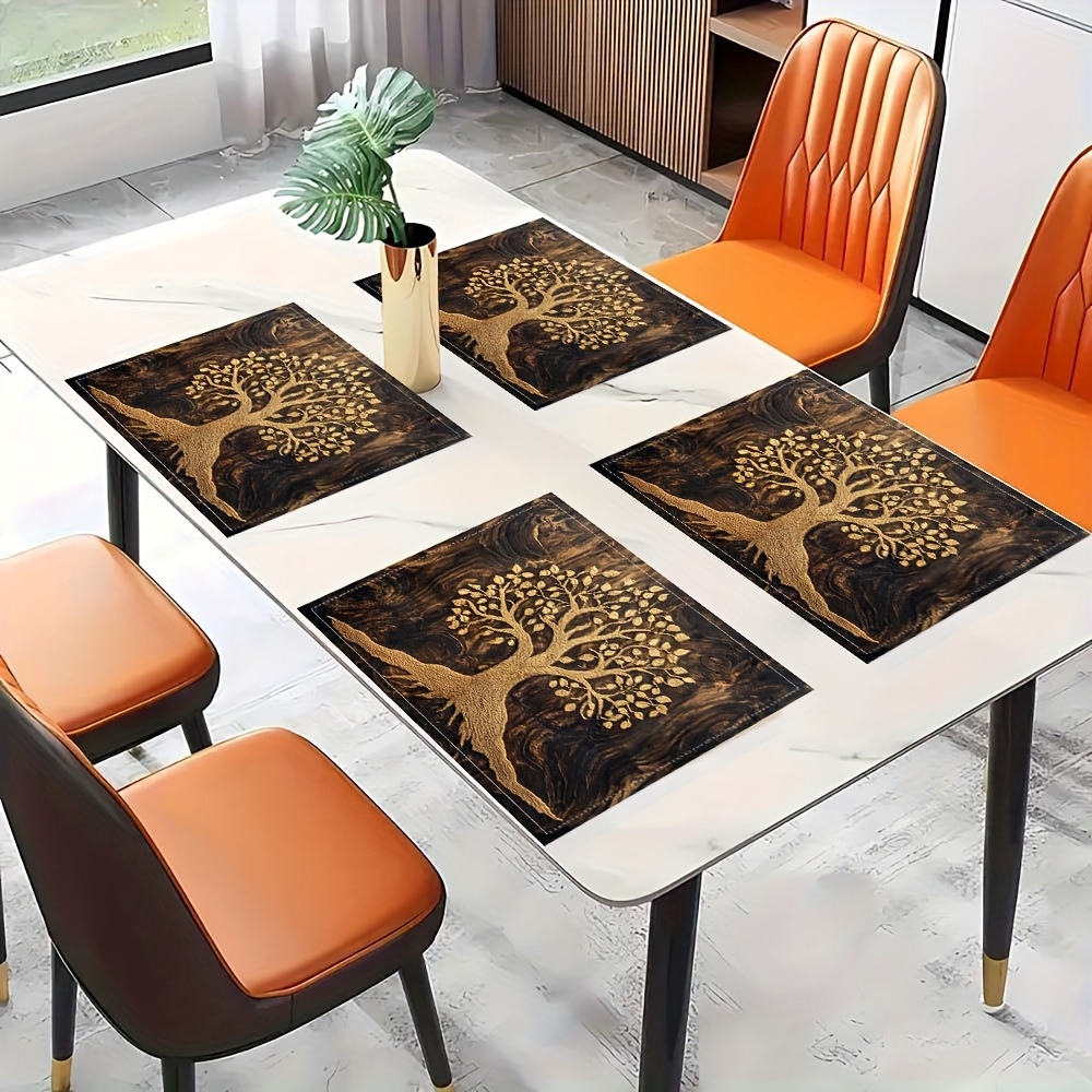 Desk Setup Modern - Set Alas Meja Makan Motif Pohon