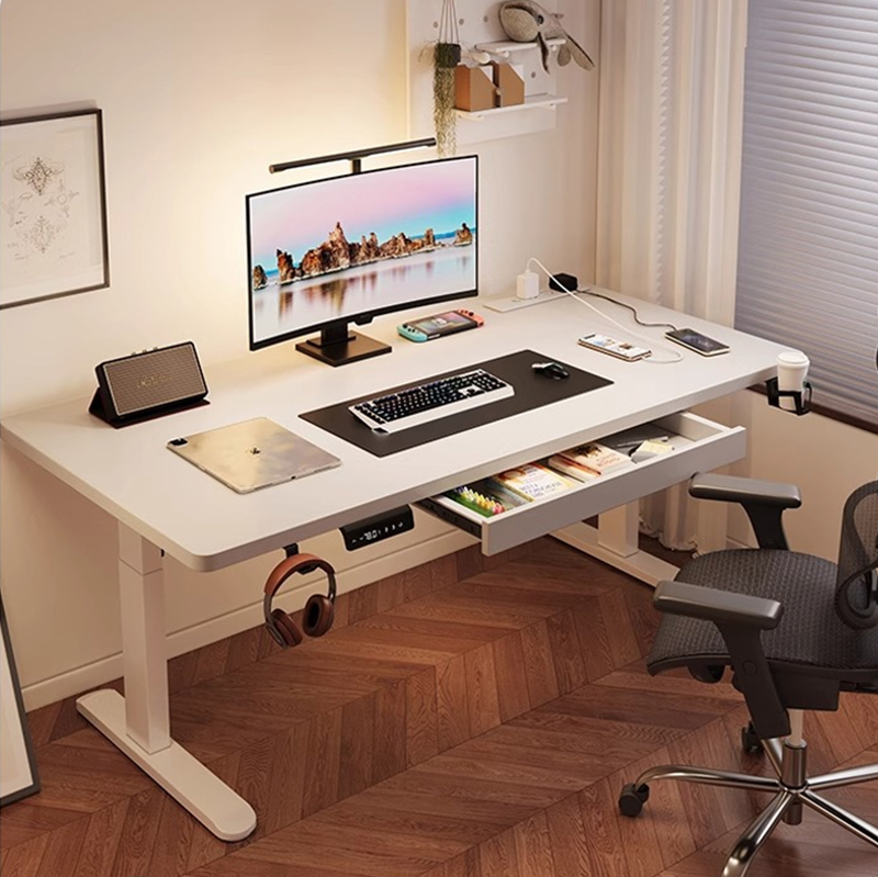 Desk Setup Ergonomics - Meja Kerja Elektrik Modern Berbahan Besi