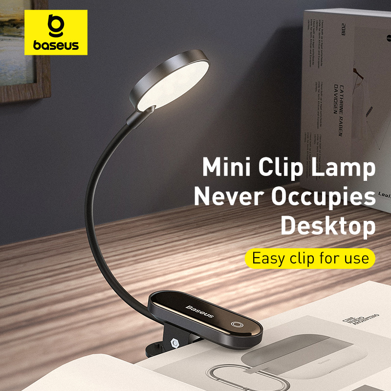 Desk Setup For Laptop - Baseus Lampu Meja Portabel LED Klip