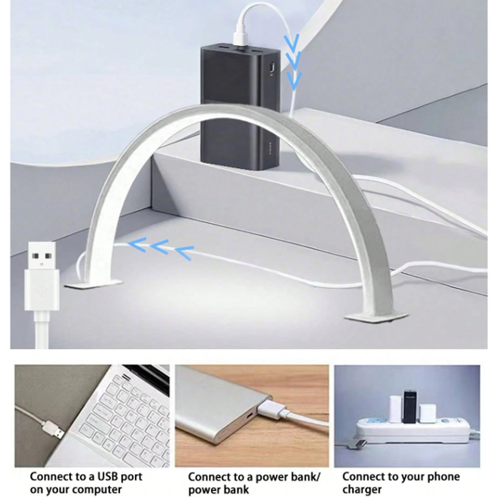 Desk Setup Modern - Lampu Kuku 40/66CM Lampu Isi USB