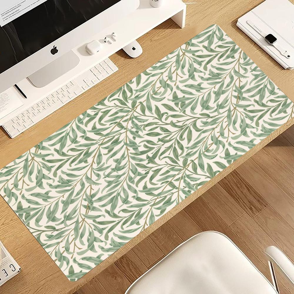 Desk Room Setup - Daun Ranting Willow, Alas Mouse, Aksesori