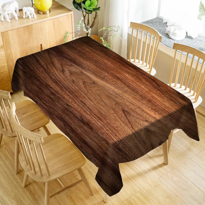 Desk Setup Dark - Taplak Meja Serat Kayu Gelap Elegan