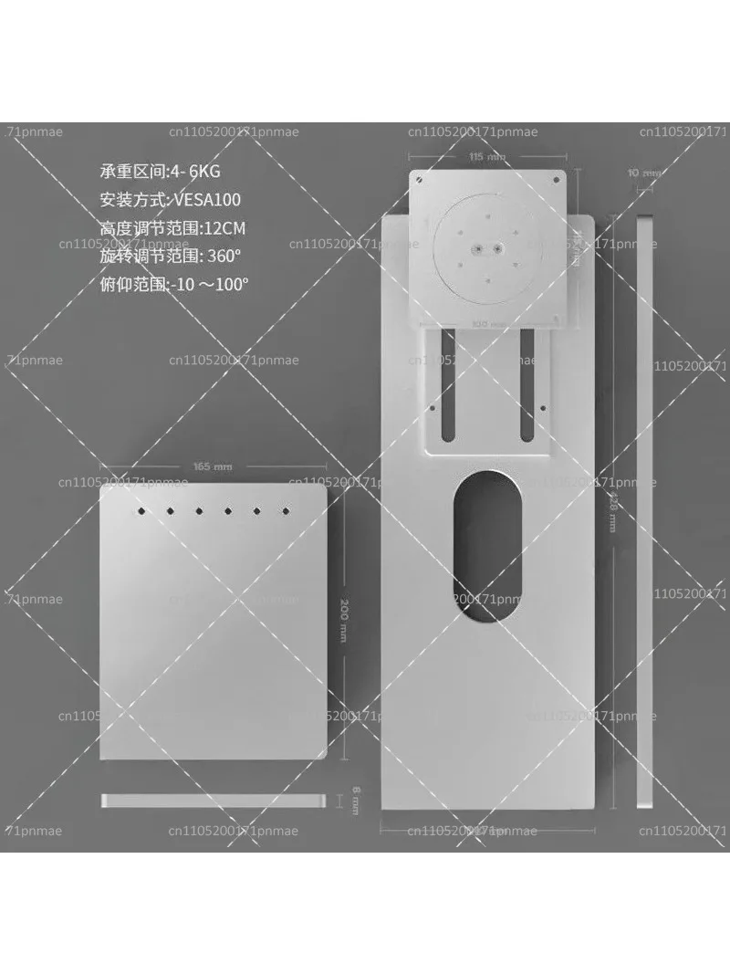 Desk Setup Ergonomics - Braket Monitor Aluminium CNC, Dapat Diangkat