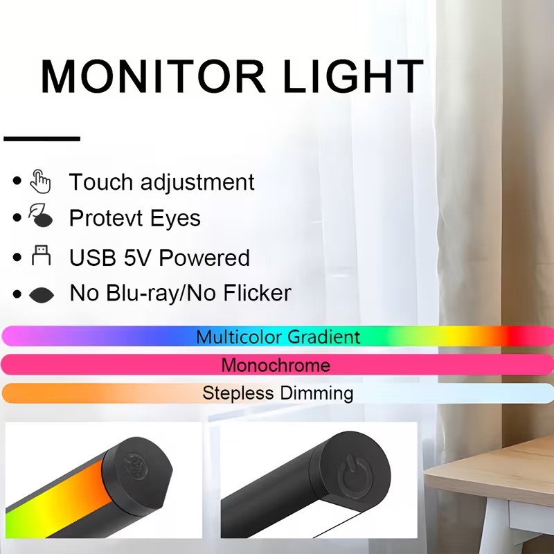 Lampu LED untuk Monitor 30cm 4 - Desk Setup Modern ulasan dan harga