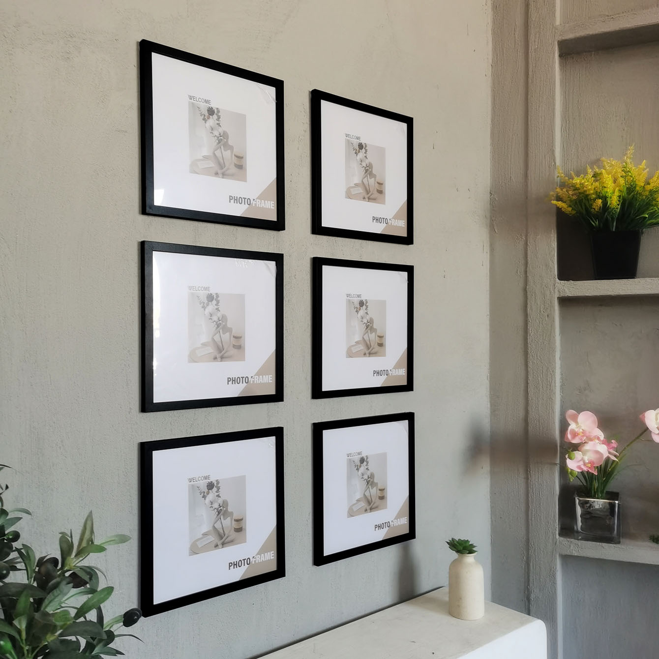 3 buah bingkai foto persegi ka - Desk Setup Photo ulasan dan harga