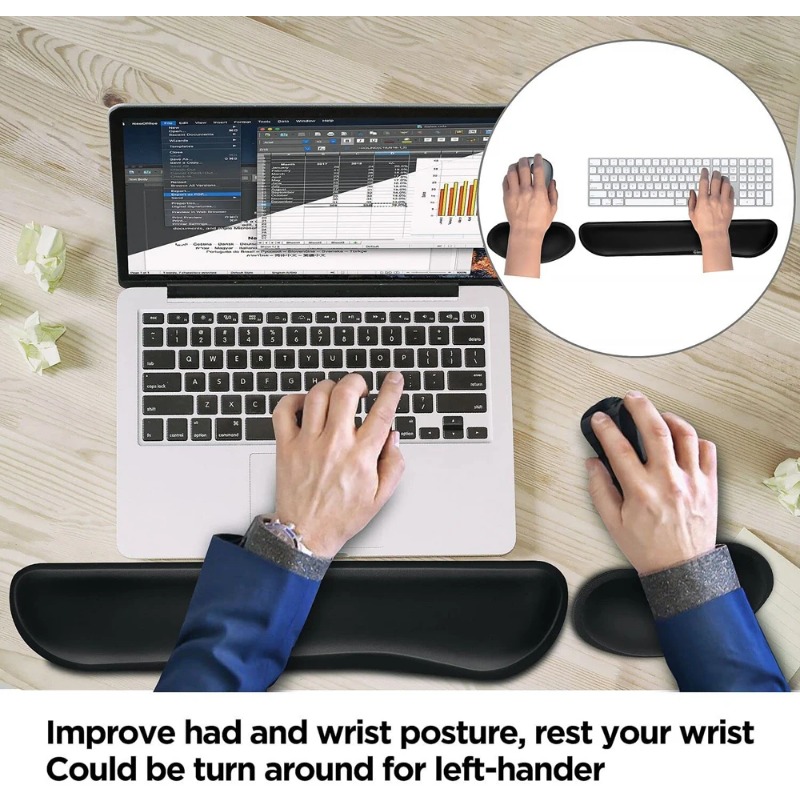 Sandaran Pergelangan Tangan Ke - Desk Setup Keyboard ulasan dan harga