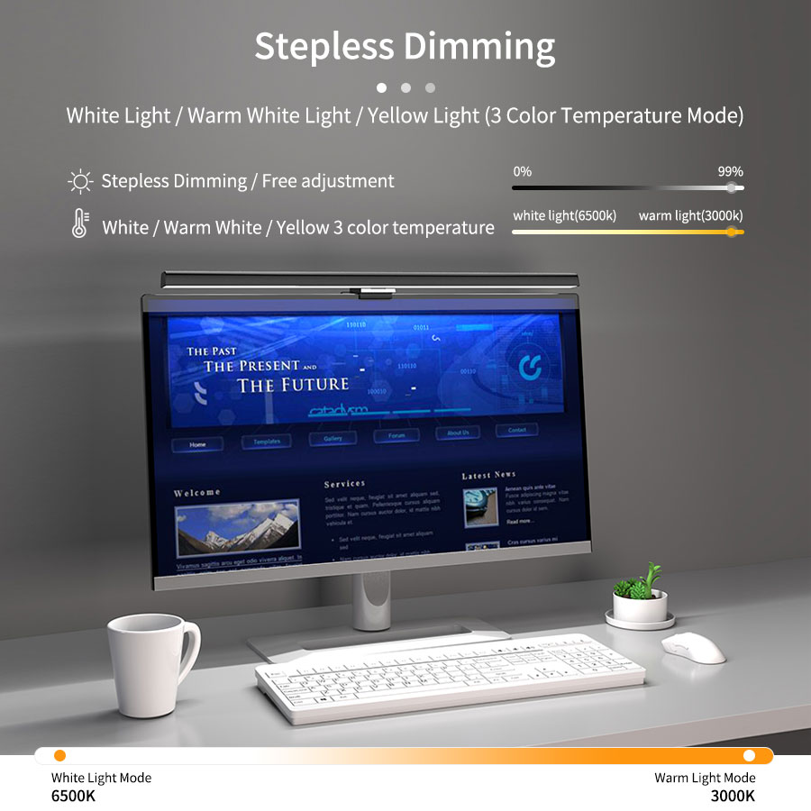 Lampu LED Monitor 50cm, Lampu  - Desk Setup Modern ulasan dan harga