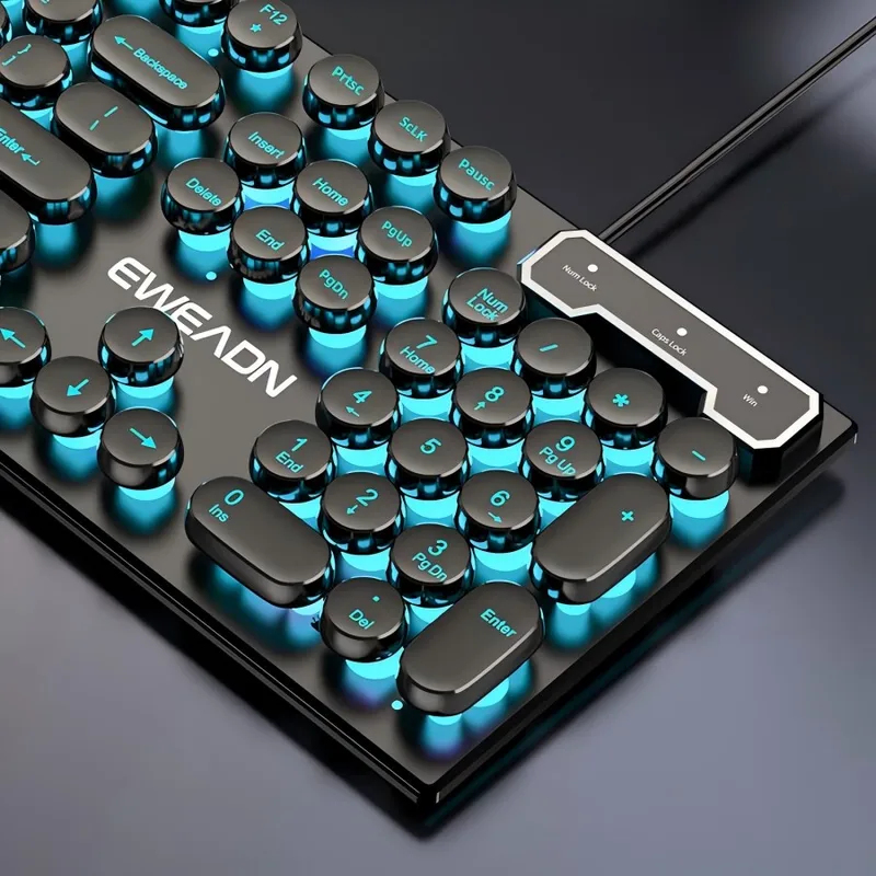 Set Keyboard dan Mouse Retro P - Desk Setup Keyboard ulasan dan harga