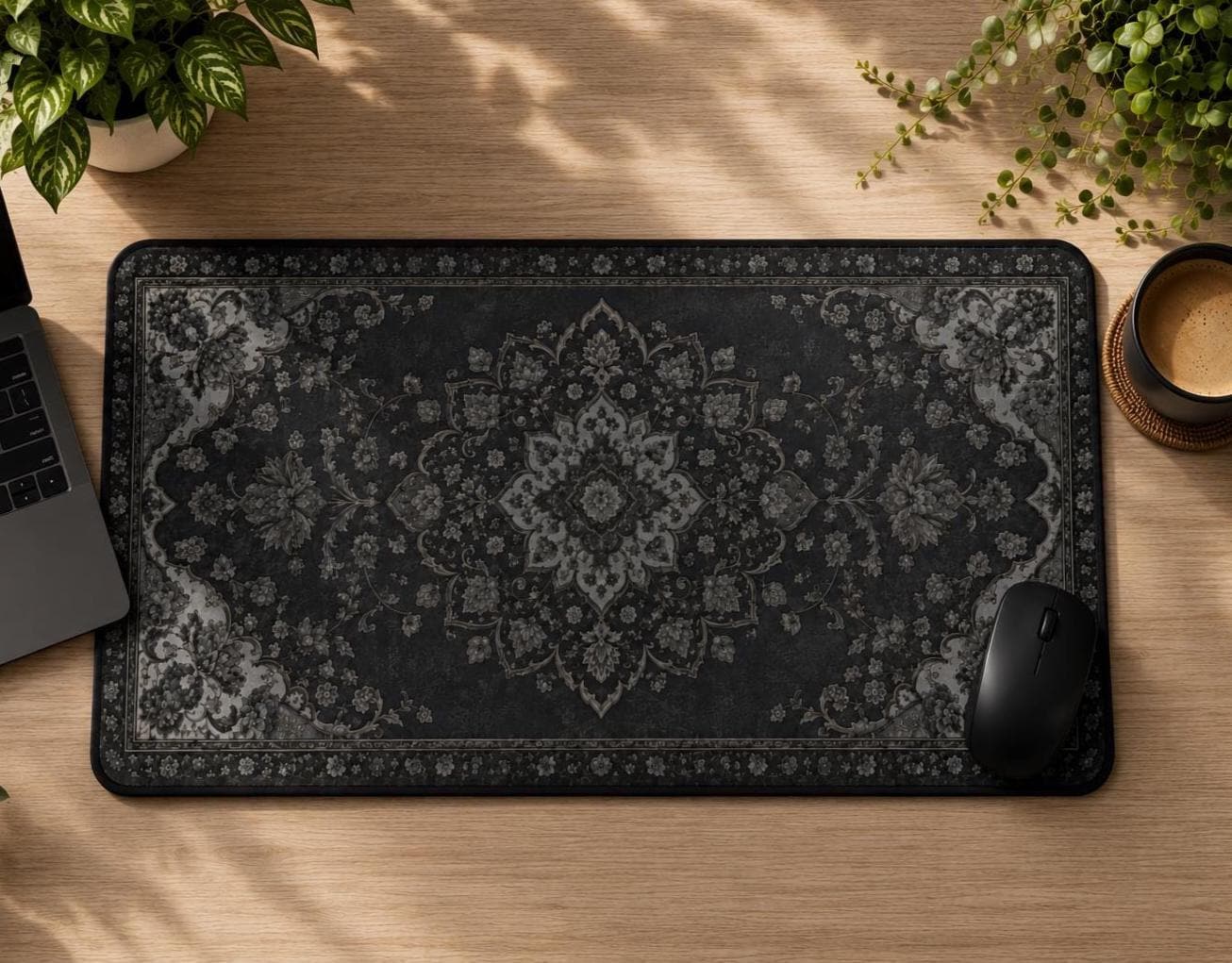 Alas Meja Karpet Hitam, Alas M - Desk Setup Dark ulasan dan harga