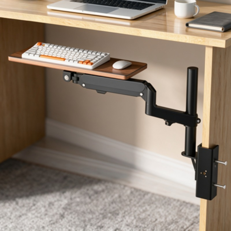 Rak Keyboard Hemat Ruang di Ba - Ergonomic Desk Setup Keyboard ulasan dan harga