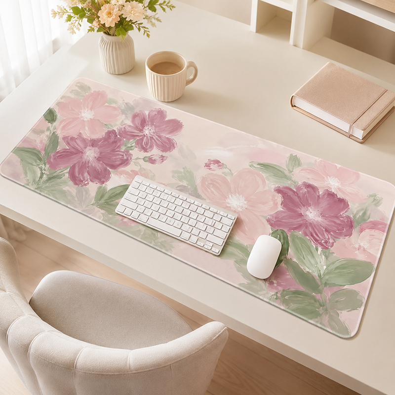 Alas Mouse Cat Air Sakura Mera - Desk Setup Pink ulasan dan harga