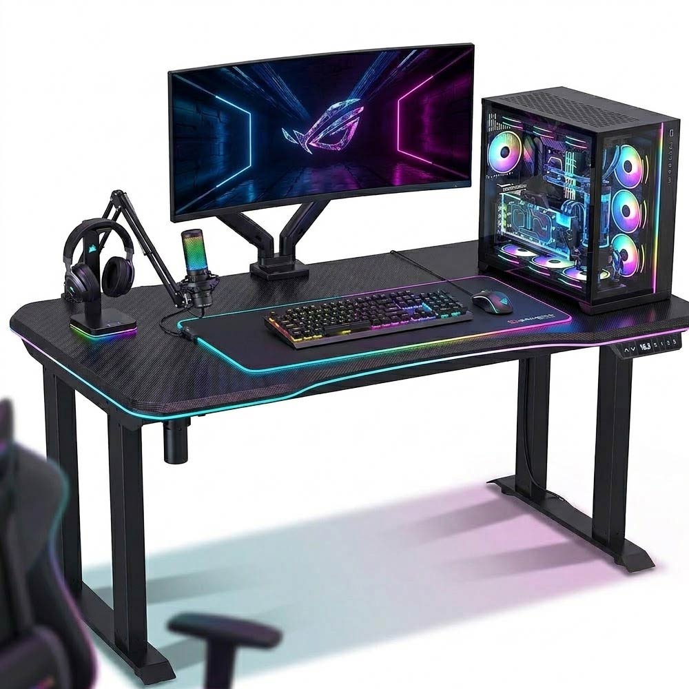 Meja Gaming Elektrik 4 Kaki de - Desk Setup Ergonomics ulasan dan harga