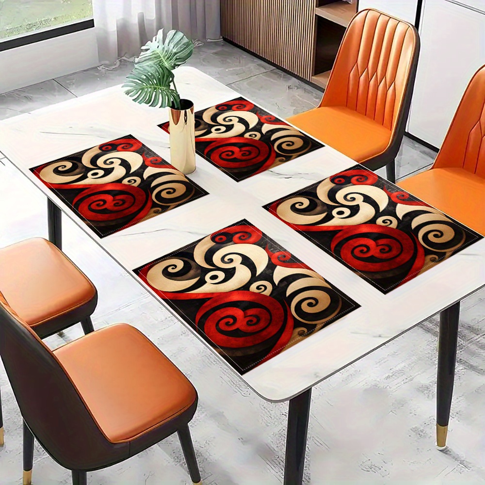 Set Alas Meja Makan Motif Poho - Desk Setup Modern ulasan dan harga
