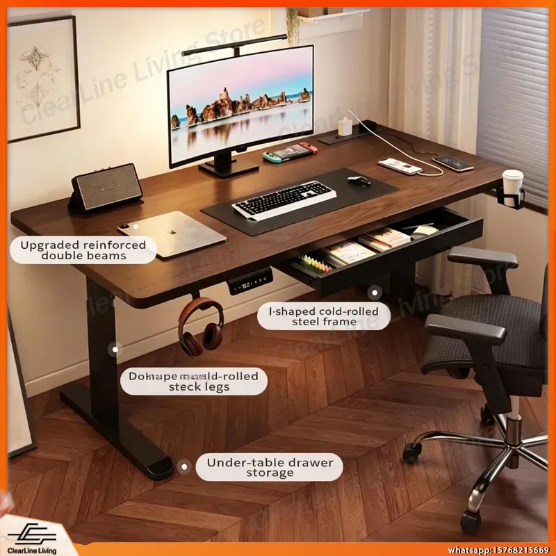 Meja Gaming Elektrik dengan Pe - Desk Setup Ergonomics ulasan dan harga