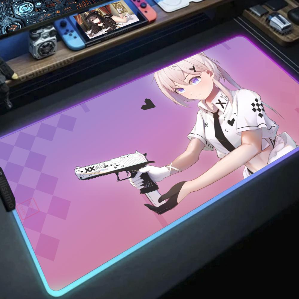 Gadis dengan pistol Anime DIY  - Desk Setup Anime ulasan dan harga
