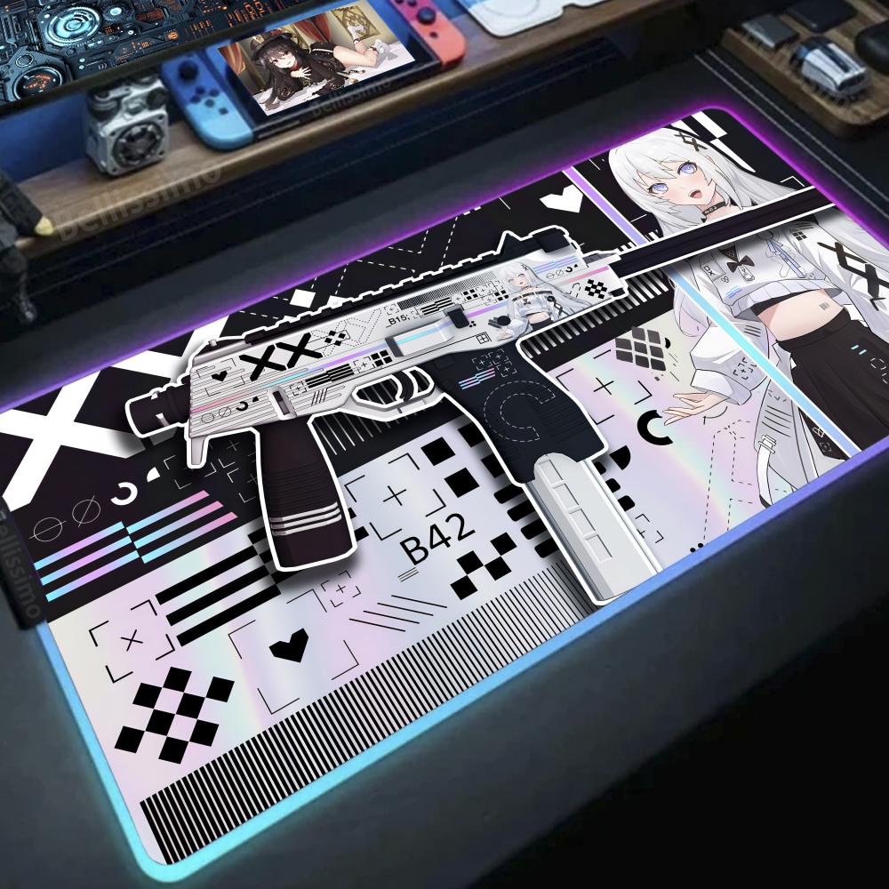 Gadis dengan pistol Anime DIY  - Desk Setup Anime ulasan dan harga