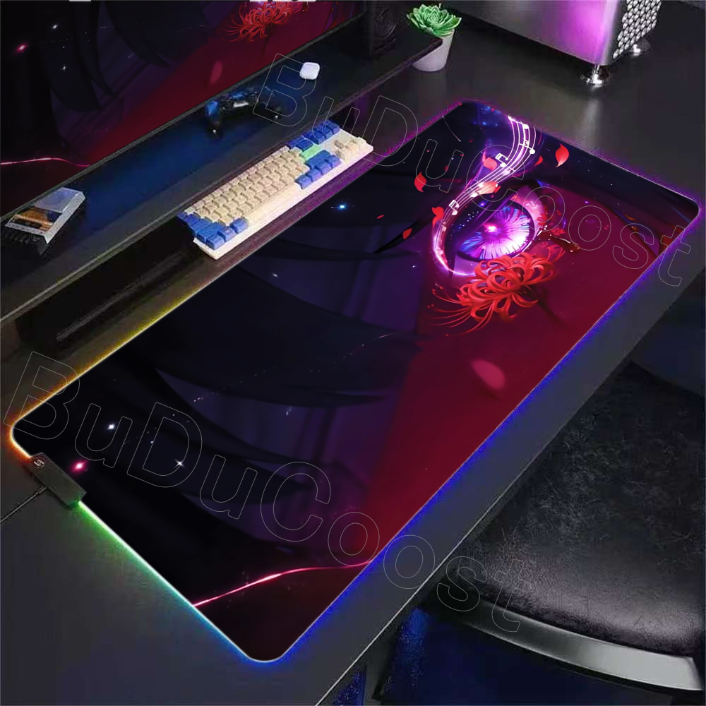 Alas Meja RGB Cantik Shorekeep - Desk Setup Keyboard ulasan dan harga