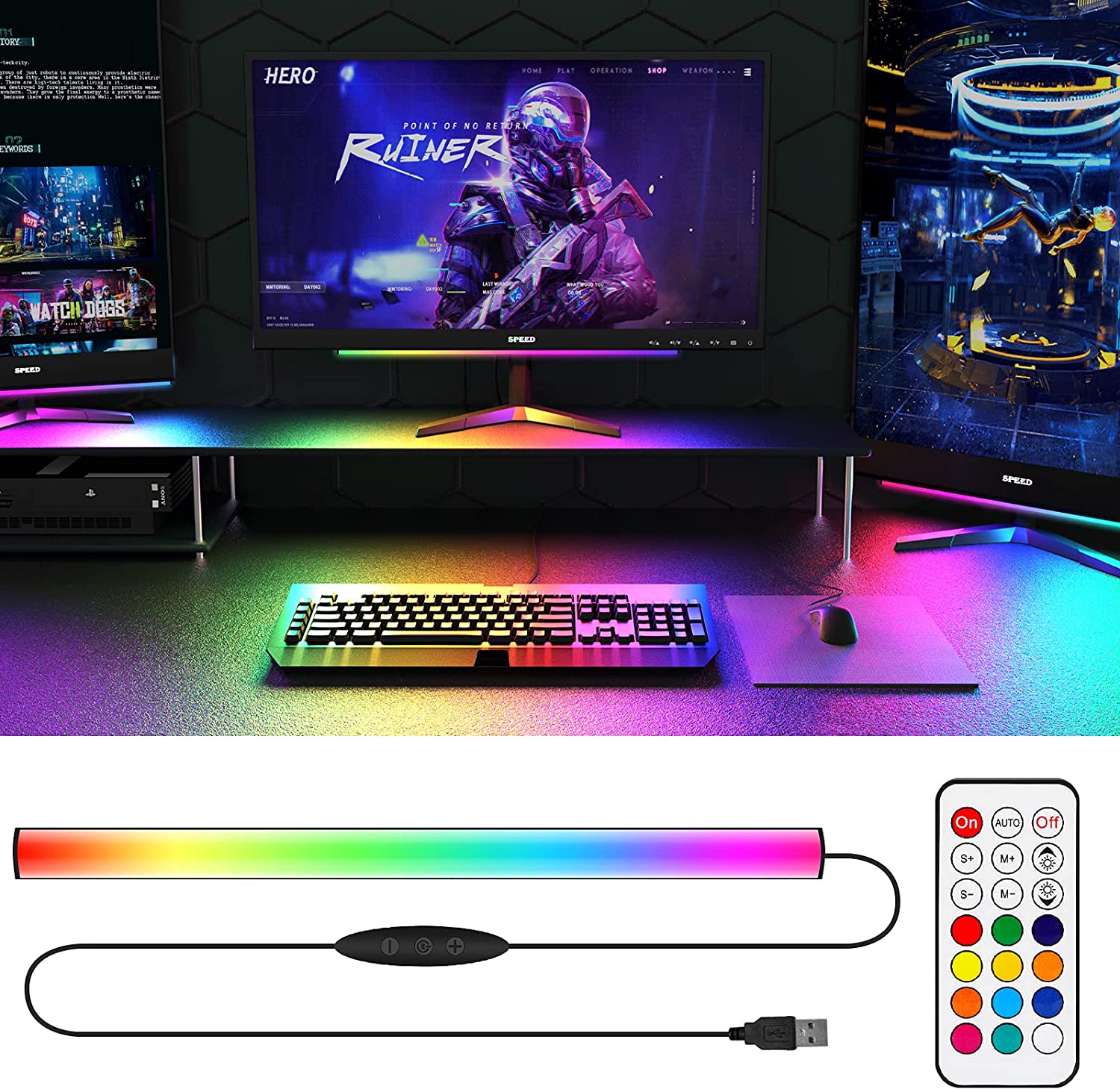 Lampu LED dekorasi ruang Game, - Desk Room Setup ulasan dan harga