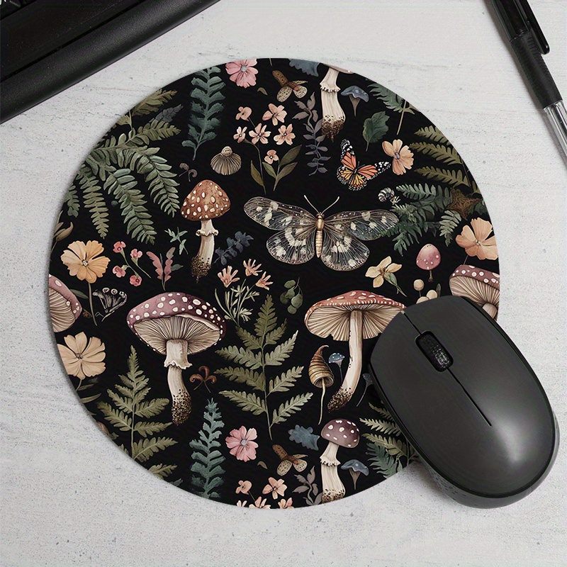 Alas Mouse Bulat Motif Hutan K - Desk Setup Keyboard ulasan dan harga